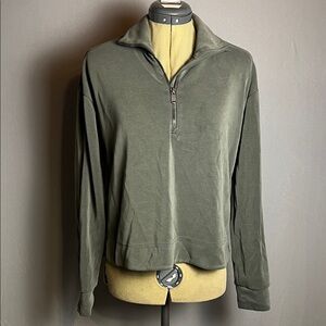Athleta Women’s Olive Green Quarter-Zip Pullover